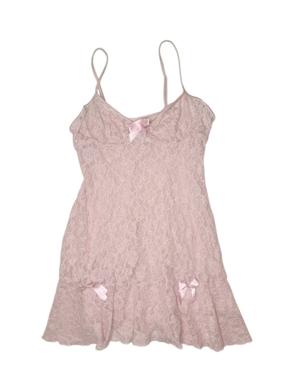 Inner Secrets Lace Pink Slip Dress Size Large